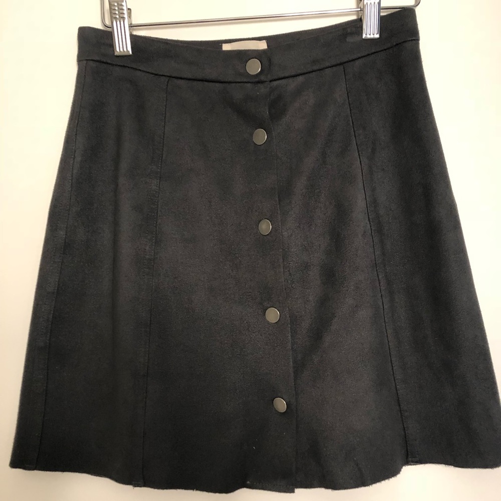Aritzia High waist faux suede skirt